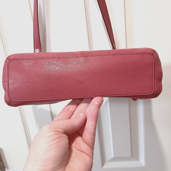 Coach Ginger Beet Leather East West Ashley Shoulder Bag - Picture 5 of 7